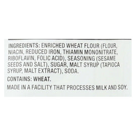 Pretzel Crisp Pretzel Crisps - Sesame - Case Of 12 - 7.2 Oz