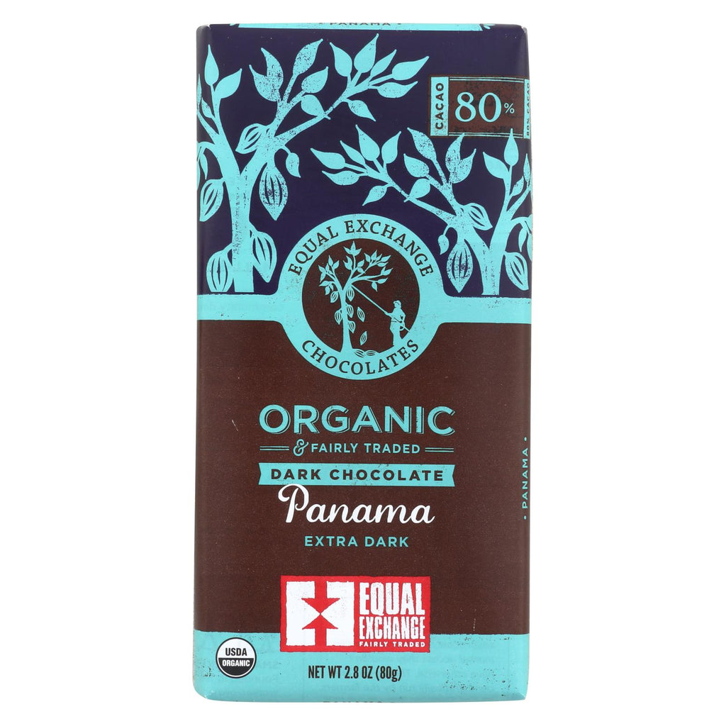Equal Exchange Organic Dark Chocolate Bar - Panama Extra - Case Of 12 - 2.8 Oz.