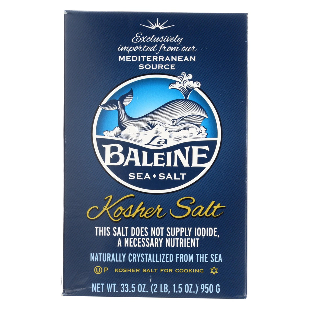 La Baleine Sea Salt - Kosher - Case Of 6 - 33.5 Oz.