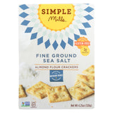 Simple Mills Fine Ground Sea Salt Almond Flour Crackers - Case Of 6 - 4.25 Oz.