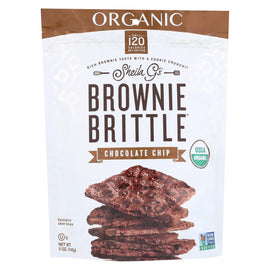 Sheila G's Organic Brownie Brittle - Chocolate Chip - Case Of 12 - 5 Oz.