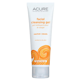 Acure Facial Cleansing Gel - Superfruit And Chlorella - 4 Fl Oz.