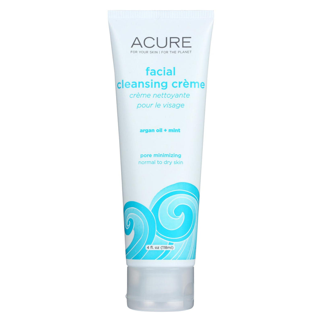 Acure Facial Cleansing Creme - Argan Oil And Mint - 4 Fl Oz.