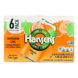Hansen's Beverages Soda - Cane Sugar - Case Of 4 - 12 Fl Oz.
