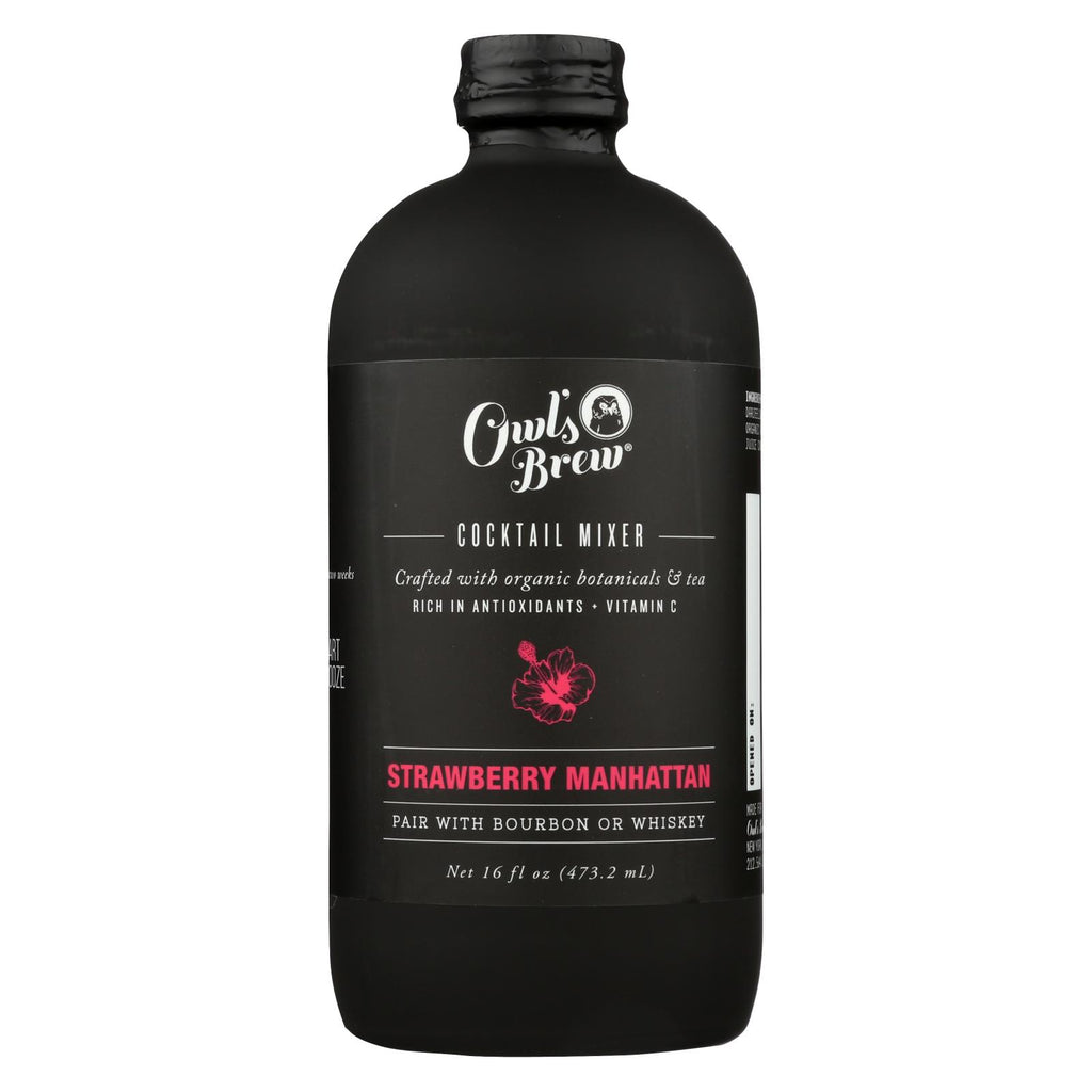 Owl's Brew Cktl Mixr - Pink & Black - Case Of 6 - 16 Fl Oz
