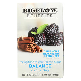 Bigelow Tea Tea - Cinnamon Blackberry - Balance - Case Of 6 - 18 Bag