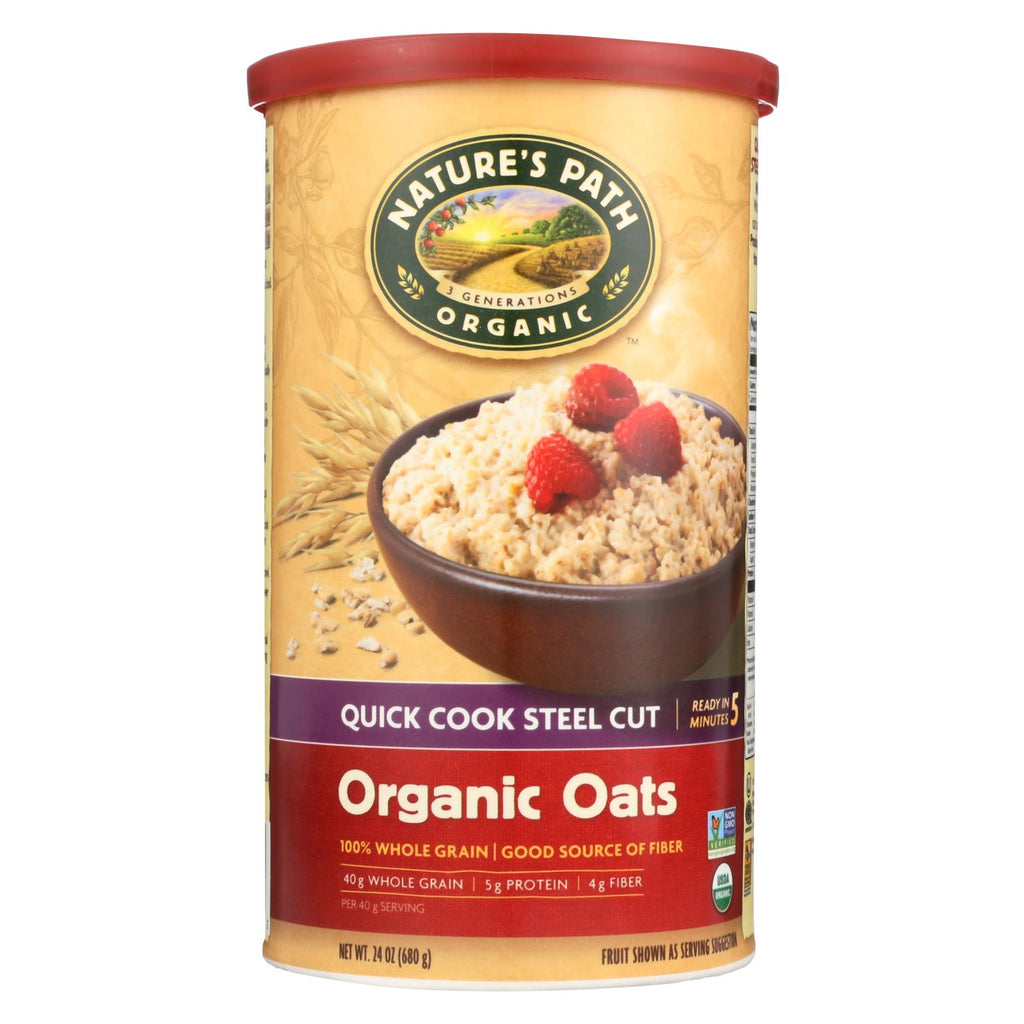 Nature's Path Oats - Organic - Steel Cut - Quick - Case Of 6 - 24 Oz