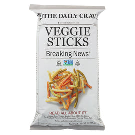 The Daily Crave Veggie Sticks - Potato And Other Vegetable Snack - Case Of 8 - 6 Oz