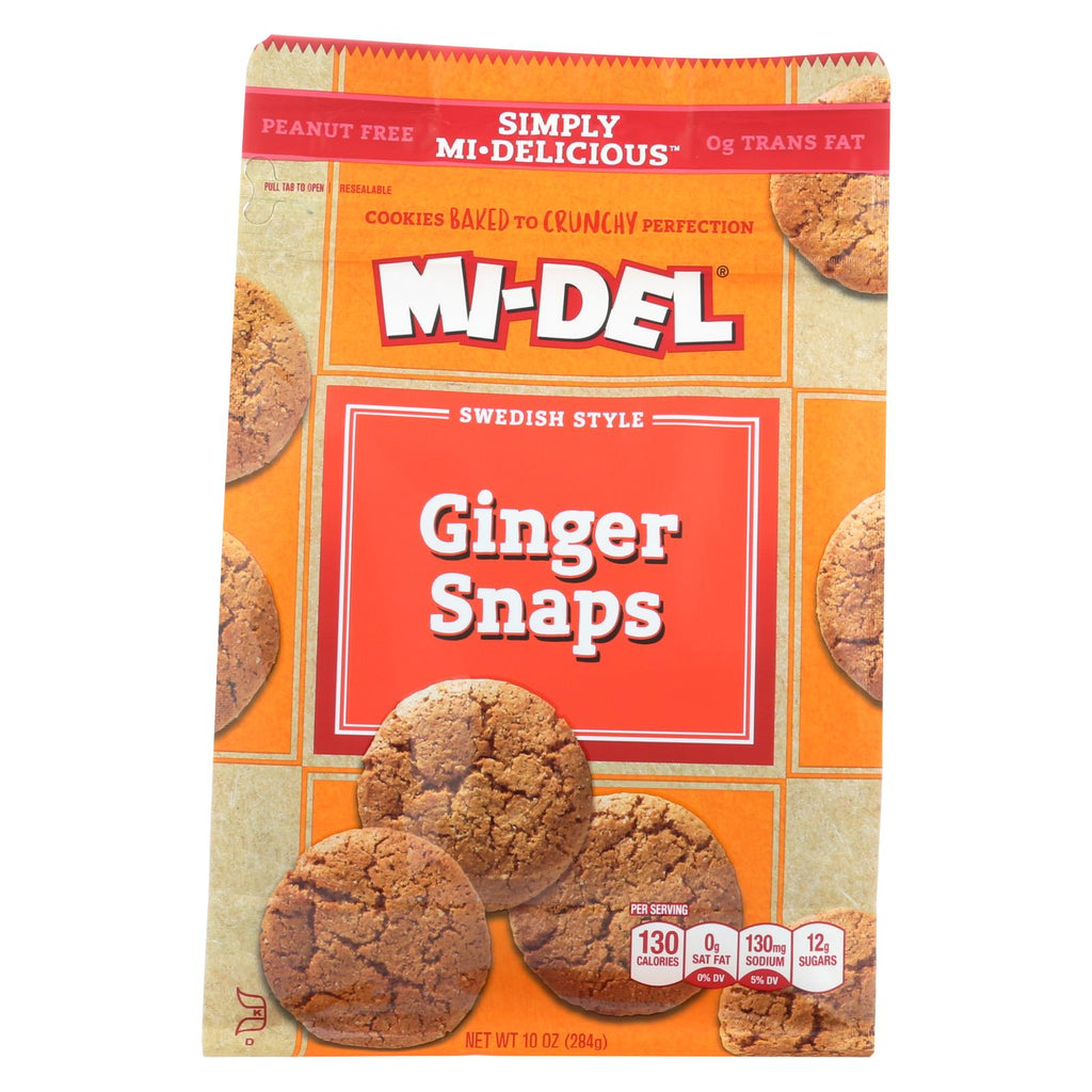 Midel Cookies - Ginger Snaps - Case Of 8 - 10 Oz