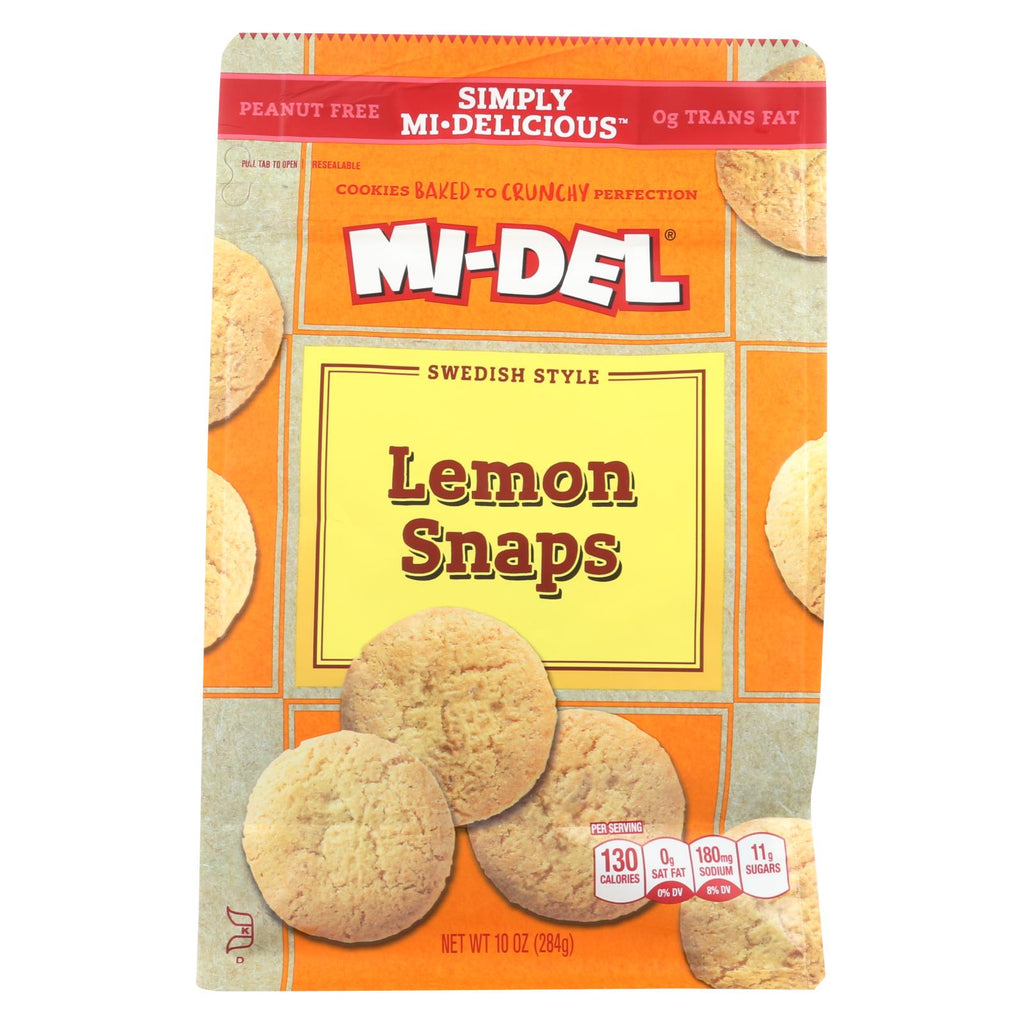 Midel Cookies - Lemon Snaps - Case Of 8 - 10 Oz