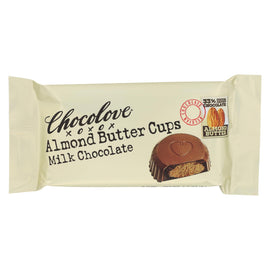 Chocolove Xoxox - Cup - Almond Butter - Milk Chocolate - Case Of 12 - 1.2 Oz