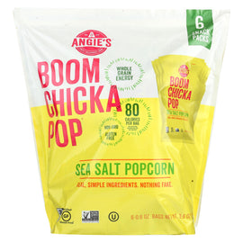 Angie's Kettle Corn Popcorn - Boomchickapop - Sea Salt - Case Of 4 - 6-.6 Oz
