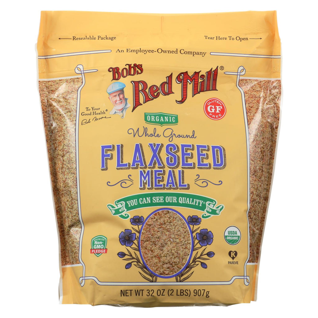 Bob's Red Mill - Organic Flaxseed Meal - Brown - Case Of 4 - 32 Oz