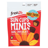 Free 2 B Sun Cups - Mini - Dark Chocolate - Case Of 6 - 4.2 Oz