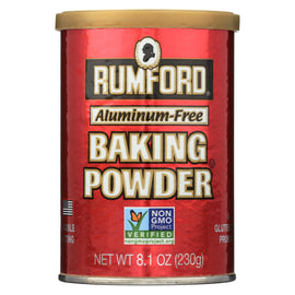 Rumford Baking Powder - Aluminum Free - Non-gmo - Case Of 12 - 8.1 Oz