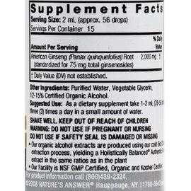 Nature's Answer American Ginseng Root - 1 Fl Oz