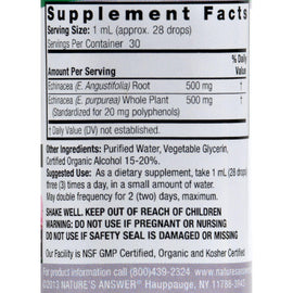 Nature's Answer Organic Echinacea - 1 Oz
