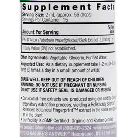 Nature's Answer Pau D'arco Inner Bark Alcohol Free - 1 Fl Oz
