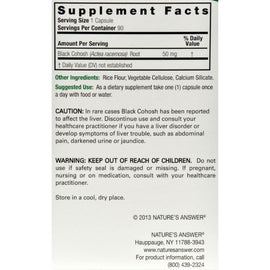 Nature's Answer Black Cohosh Root - 90 Caps