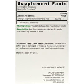 Nature's Answer Eyebright Herb - 90 Vegetarian Capsules