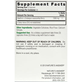 Nature's Answer Hawthorn Berry - 90 Vegetarian Capsules