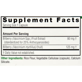 Nature's Answer Bilberry Extract - 90 Vegetarian Capsules