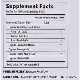 Organic India Tulsi Tea Sweet Rose - 18 Tea Bags - Case Of 6