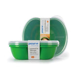 Preserve Square Food Storage Set - Green - Case Of 8 - 2 Packs
