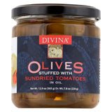 Divina Olives Stuffed With Sundried Tomatoes - Case Of 6 - 7.8 Oz.