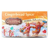 Celestial Seasonings Holiday Herbal Tea - Gingerbread Spice - Caffeine Free - Case Of 6 - 20 Bags