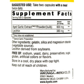 Kyolic Aged Garlic Extract Cholesterol Formula 104 - 200 Capsules