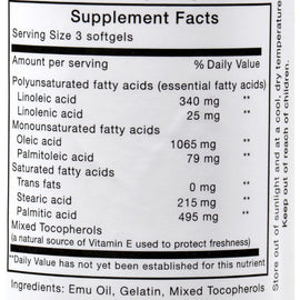 Thunder Ridge 100% Pure Emu Oil - 750 Mg - 90 Softgels