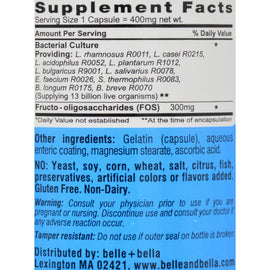 Belle And Bella Ultra 10 Probiotic - Maximum Strength - 60 Capsules