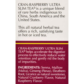 Hobe Labs Ultra Slim Tea Cran-raspberry - 24 Tea Bags