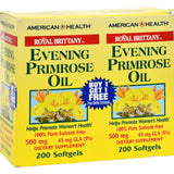 American Health Royal Brittany Evening Primrose Oil - 500 Mg - 2 Bottles Of 200 Softgels