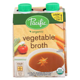 Pacific Natural Foods Vegetable Broth - Organic - Case Of 6 - 8 Fl Oz.