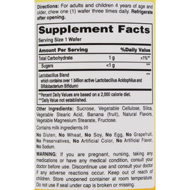 American Health Acidophilus With Bifidus Chewable Banana - 100 Wafers