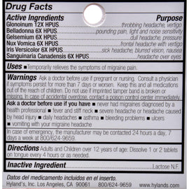 Hyland's Migraine Headache Relief - 60 Tablets