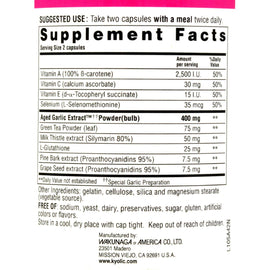 Kyolic Aged Garlic Extract Detox And Anti-aging Formula 105 - 200 Capsules