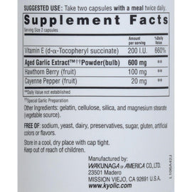 Kyolic Aged Garlic Extract Healthy Heart Formula 106 - 200 Capsules