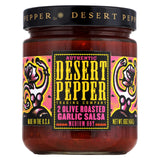 Desert Pepper Trading Medium Hot Two Olive Roasted Garlic Salsa - Case Of 6 - 16 Oz.