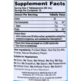 American Health Probiotic Acidophilus Blueberry - 15 Fl Oz