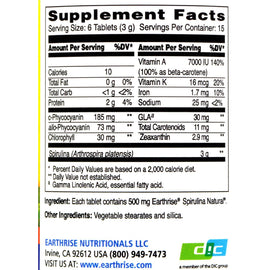 Earthrise Spirulina - 500 Mg - 90 Tablets