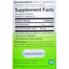 Nature's Way Marshmallow Root - 100 Capsules