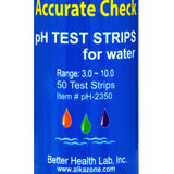 Alkazone Accurate Check Ph Test Strips For Water - 50 Strips