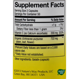 Nature's Way Echinacea And Vitamin C - 492 Mg - 100 Capsules