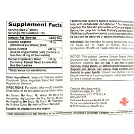 American Health Tam Herbal Laxative - 250 Tablets