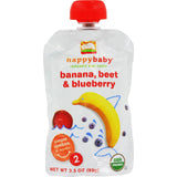 Happy Baby Organic Baby Food - Stage 2 - Banana Beets And Blueberry - Case Of 16 - 3.5 Oz