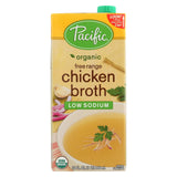 Pacific Natural Foods Free Range Chicken Broth - Low Sodium - Case Of 12 - 32 Fl Oz.