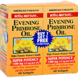 American Health Evening Primrose Oil - 1300 Mg - 60+60 Softgels